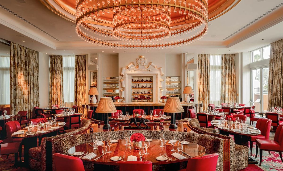 The dining room at Los Fuegos, Faena Miami Beach